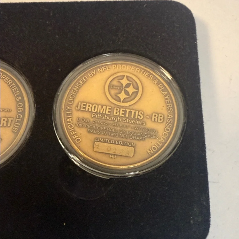 Kordell Stewart , Jerome Bettis,HIGHLAND MINT Coins NFL Steelers Football